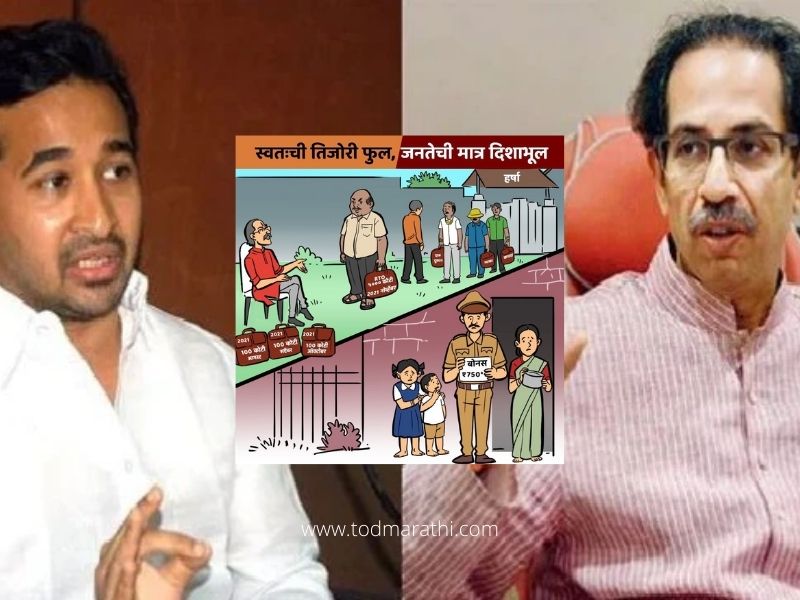 Nitesh Rane - Uddhav Thackeray - TOD Marathi